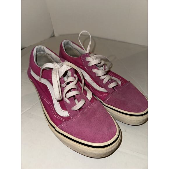 Unisex Vans Old Skool Classic Hot pink Pink White Womens 7.5 Mens 6 - Picture 1 of 10